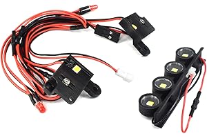 JOYSOG Trx4m k10 Light Kit, RC car Roof Light/Front Rear LED Light for Traxxas 1/18 Trx4m K10 RC Crawler Car Upgrade Parts(RC Roof Lights+Front Rear LED Light)