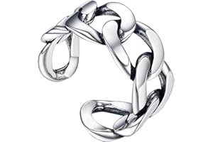U7 Anello Aperto in Argento Sterling 925 Misura Regolabile da Donna Uomo, Placcato Oro 18K / Ottone, Argento Oro, Regalo Perfetto, con Confezione