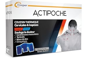 COOPER Actipoche coussin thermique cervicales et trapèzes format 24x40cm