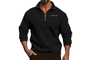 GÉNÉRIQUE Pull Col Roulé Homme Sportswear sans Capuche Y2k Manche Longue Sweatshirts Pull Grande Taille Hoodie Sweat