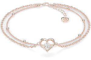 SERASAR Anklet for women, 925 sterling silver with 18 carat real gold plating, four colours, adjustable length, includes jewellery box