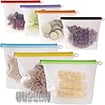 1000Ml Reusable Silicone Food Storage Bag BY GUZURA | Containers Airtight Seal Leakproof Pouch For Snack | Liquids |Lunch Preservation |Microwave & Dishwasher Safe