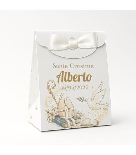Melograno Kit Bomboniere Cresima Fai Da Te: 12 Scatoline Mitra E Pastorale Per Ricordini