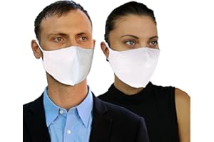 FLOWZOOM® Maschere in tessuto - set di 2 mascherine adulti | Mascherina lavabile con tasca para filtro | Mascherine donna (taglia M) e uomo (taglia L) | Mascherine riutilizzabili e regolabile