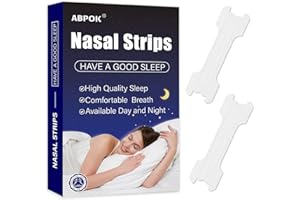 ABPOK Nasal Strips Nose Strips for Breathing Breathe Easy Stop Snoring Help Sleeping -Invisible and Transparent Nose Strips(66mm*19mm)(50Count)