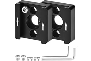 QWORK® Paquete de 2 adaptadores de Zapato frío con Rosca de 1/4" para jaulas de cámaras DSLR, Luces LED, monitores de videocámaras, Flashes.