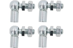 BIAREN L-Shape Ball Socket End Female M6 Gas Spring Strut End Female Fitting M6 Ball Joint Stud Fitting With Nuts