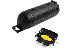 Jecdfs 1pcs Cassaforte impermeabile IP44 per esterni,Scatola protettiva per il cavo di connessione,Scatola Giunzione Per Esterni,per cavo di prolunga, utensili elettrici (black)