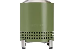 Solo Stove Mesa XL Tischfeuer Outdoor | Raucharmer Mini Tischkamin, Deko für Garten, Terrasse und Balkon, Für Pellets/Holz, Edelstahl, Inkl. Standfuß, Aufbewahrungsbeutel, 21,8 x 17,8cm, 1 kg, Grün