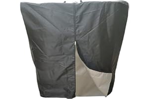 FYBLOSSOM Bache pour Cuve 1000L IBC, Bâche Réservoir d'eau IBC 1000L avec Fermeture éclair Coupe-Vent, Noir Anti-UV Anti-poussière Couvercle De Réservoir IBC Housse Protection (120 X 100 X 116cm)