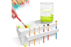 EPROICKS Paint Brush Rinser, Multifunctional Paintbrush Washing Machine, Paint Brush Cleaner Art Supplies, Water Cycle Rinser, for Acrylic, Watercolor, and Water-Based Paints Cleaning Tool (green)