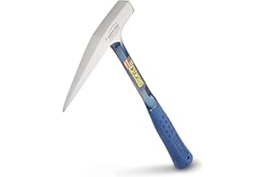 ESTWING Rock Pick - 13 oz Geology Hammer with Smooth Face & Shock Reduction Grip - E3-13P