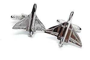 Vulcan Bomber Cufflinks In Polished Stainless Steel By Onyx Art - A Must For All Fans Of This Iconic Aircraft (CK1031))
