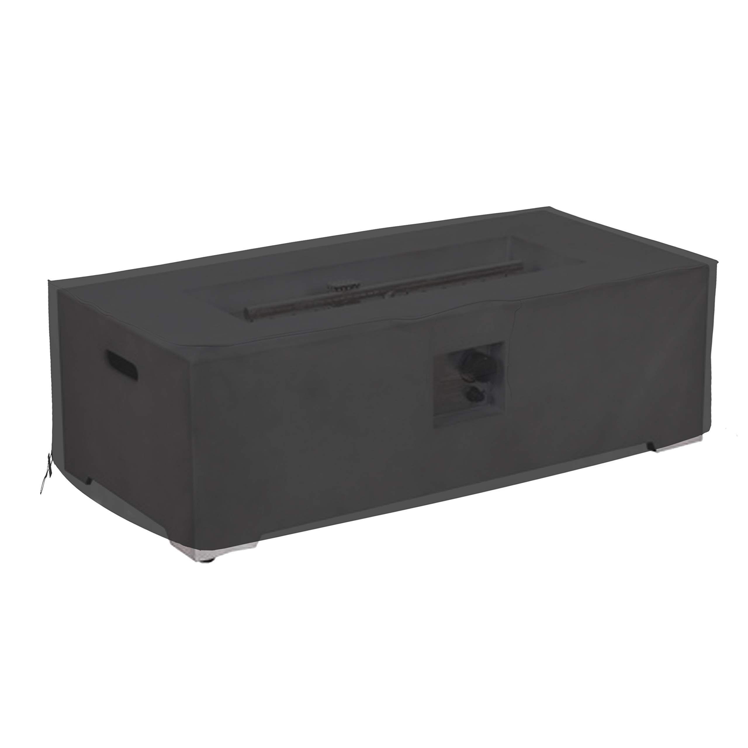 Fire Pit Outdoor Covers Rectangular Waterproof, 100% UV Resistant, 18 Oz PVC Heavy Duty Fabric with Air Pockets and Drawstring for Snug fit to Withstand Winds & Storms. – Bild 6