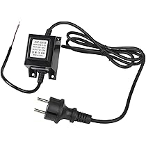 CPROSP Led-transformator, 12 V, 15 W, IP68, voor buiten, waterdicht, zwembadtransformator, 220 V, 12 V, led met stekker, ingang/uitgang 220 V, 50 Hz, AC 12 V, 15 W