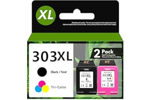 RHOMBA Cartouches 303 XL 303 303xl Noir et Couleur pour Cartouches HP 303 Noir et Couleur Cartouche HP 303 303 xl 303xl envy photo 6230 Cartouches pour Envy Photo 6230 7830 (2 Pack 1 Noir 1 Couleur)