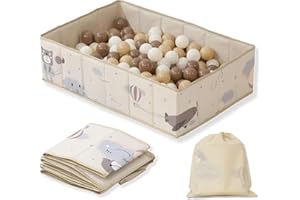 RUGUIES- Piscina de Bolas para niños- Parque Infantil- Piscina de Pelotas para Bebés- Plegable y Portátil- Cubo Juguetes- (Bolas no Incluidas).