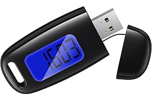 OQIMAX Podomètre de Marche 3D, Podomètre 3D pour la Marche avec Rechargeable USB, Grand Écran, Clip et Sangle, Podomètre Précis, Podomètre Numérique pour Course, Randonnée, Sport