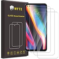 WFTE [Pack of 3 Screen Protectors for Motorola Moto G 5G Plus, Tempered Glass Film, 9H Hardness, Anti-Scratch, Anti-Bubble, S