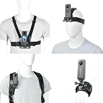 Kit 10 En 1 Accessoires Pour Insta360 X4/X3/X2/Ace Pro & GoPro | Sangle Poitrine, Bandeau, Dragonne, Clip Sac, Poignée Flottante