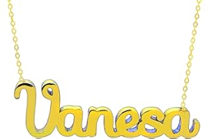 Only faith Collar para mujer con nombre personalizado Acero inoxidable con caja de regalo original Cadena colgante joya personalizada especial para amigas, novios