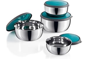 GOURMETMAXX TV Unser Original 01807 Gourmet Maxx Bols en Acier Inoxydable, 8 pièces, 18 x 18 x 7 cm, Vert