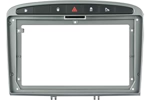 EZoneTronics 9 inch Facial Frame for PEUGEOT 308 2008-2013 Special Car Radio Stereo Frame In-Dash mounting Installnation Kits Double Din