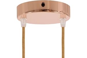 creative cables - Kit Rosace métallique cylindrique à Deux Trous - Conique, Cuivre