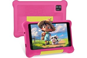 Fullant kindertablet 7 Zoll Kinder Tablet Kinder Android 12 32GB ROM IPS HD Display eltersteuerung Bluetooth Tablet Kinder mit kindersicherer hülle (rosa)
