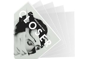 ZMDMAH 50 sztuk okładek na płyty gramofonowe 7 cali zewnętrzne 185 mm x 185 mm Lp pokrowce ochronne, obudowy LP, osłony na płyty gramofonowe, antystatyczne przezroczyste winylowe rękawy ochronne do 7"