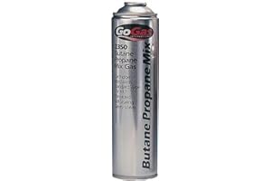 GoSystem Butane/Propane (70:30) Mix Gas Cartridge, Silver, 350 g
