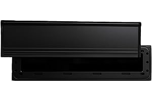 Exitex Internal Letterbox Draught Excluder with Flap, Aluminium Plate with Bristle Seal, Spring Closing Flap, Reduces Draughts & Dust, Saves Energy, Easy 5 Min Fit for Standard Letterboxes (Black)