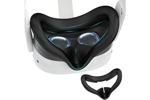 Aukuoy VR Silikon Gesichtsschutz für Quest 3S: PU-Gesichtskissen Schutzmaske schweißresistente Gesichtsauflage für Quest 3S Face Cover in Weiß