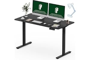 FLEXISPOT E1 ONE PIECE Electric Standing Desk Height Adjustable Sit Stand Desk with Memory Smart Panel(120 * 60cm, Black)