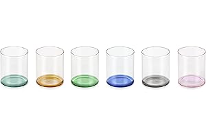 Ichendorf Milano Set di 6 Tumbler, Collezione Fondale, 35 cl, Vetro Borosilicato, Fatto a Mano