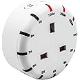 Uni-Com Simple Countdown Plug-in Timer, Energy Saving, Home Security, 12 Timer options & Daily Repeat Feature, Easy Programming for Automatically Operating Lamps, Lights & Home Appliances