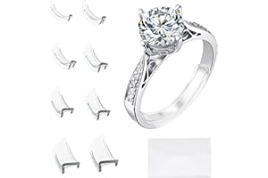 BIVOFU Ringgrößenversteller für lose Ringe, Ringverkleinerer Set mit 8 Unsichtbaren Ringverkleinerern - Lösung zum Anpassen von Ringen für Damen und Herren, für alle Ringbreiten Geeignet