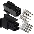 Molex Micro-Fit 3.0 dual row (4 Circuits) Male & Female receptacle plug, w/Terminal sockets, ( Pack of 2 Set)