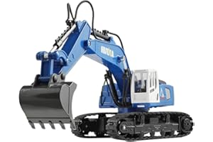 s-idee® 1558 Escavatore radiocomandato radiocomandato 1:18 Escavatore a catena con funzione completa escavatore con telecomando, telecomando con batteria e caricatore