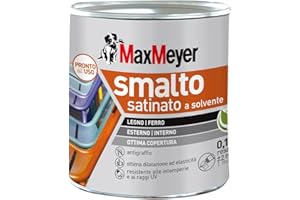 MAXMEYER Smalto a solvente per ferro e legno satinato ANTRACITE R7016 0,125 L
