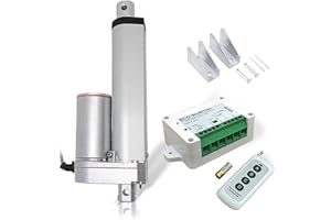 DCHOUSE 12 V 100mm Heavy Duty Hub Linearaktuator 150 KG-Maximum Lift Motor Drahtlose Fernbedienung Kit mit Montagehalterungen (1500N 4 zoll)