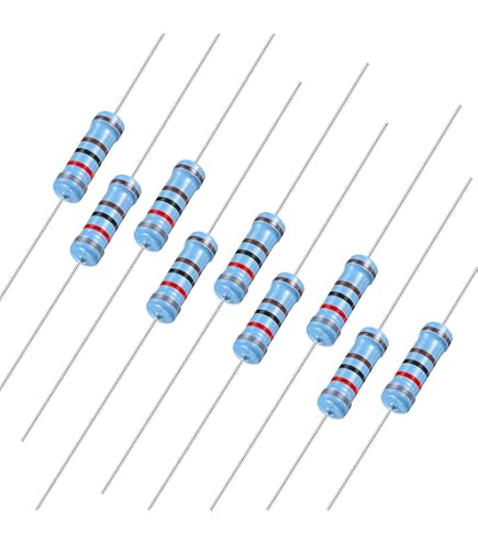 Produktbild von 30× Metallfilmwiderstand 1,2 KΩ – 2 W, 1 % Toleranz, 5-Ring-Farbcode, Für Elektronik & HF