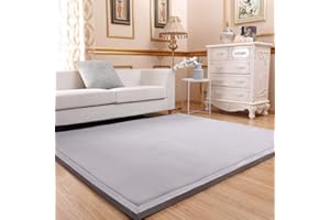 CASTLYE Kinderteppich Korallensamtteppich Teppiche Fürs Kinderzimmer Matten Teppich Anti Rutsch Unterlage Teppich Wohnzimmer, Silbergrau, 150x200cm