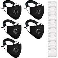OxiClear N99 Anti Pollution Face Mask with 20 Activated Carbon Filters & Detachable Headband D.R.D.O Certified (Black…