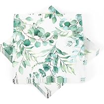 Serviettes En Papier Vert Sauge - 100 Pièces 33x33 Cm - Jetables Pour Mariage, Fêtes
