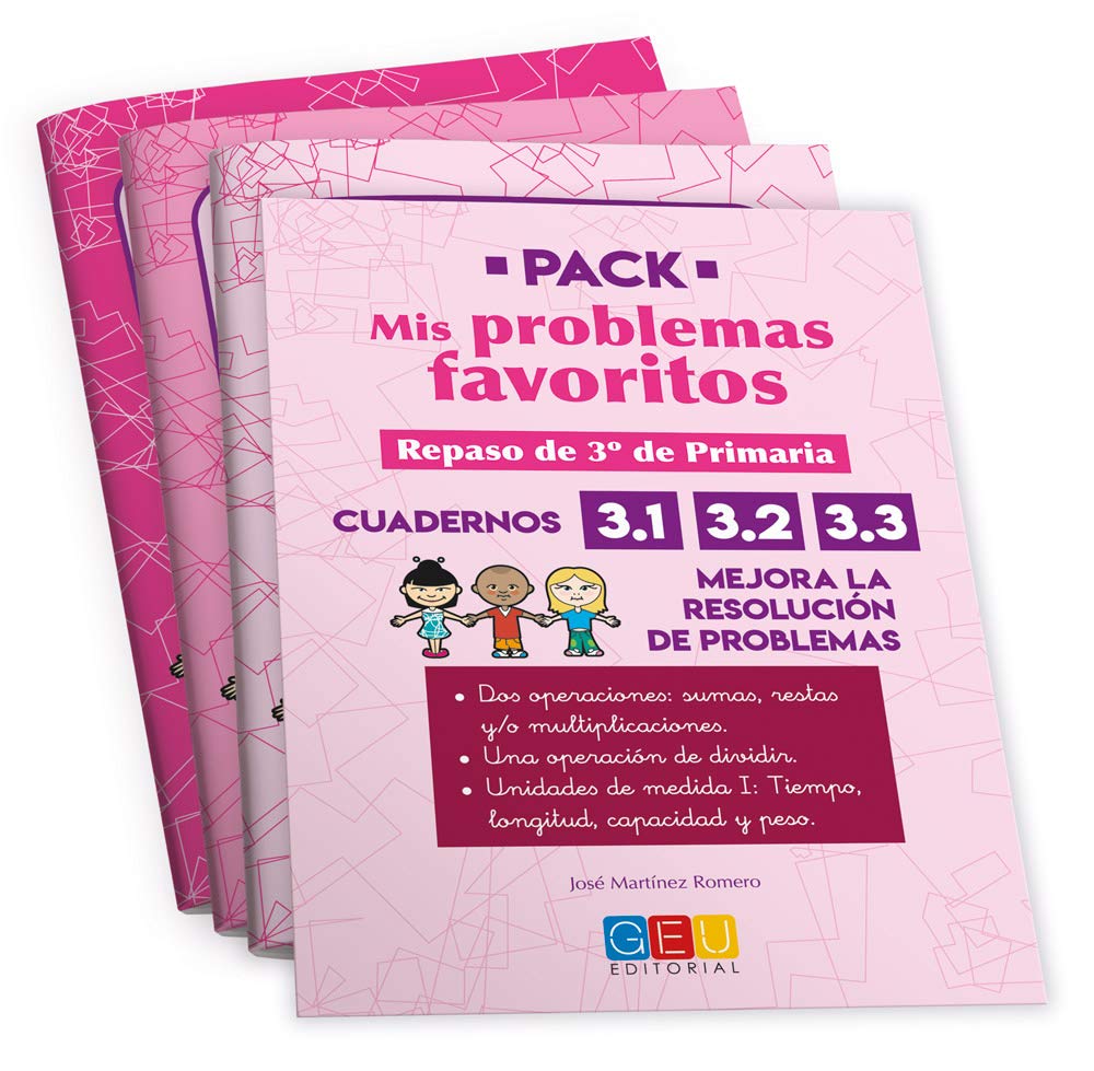 Pack Mis Problemas Favoritos 3.1, 3.2, 3.3 Apoyo 3º Educación Primaria