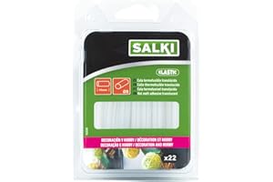SALKI Barras de Cola Termofusible Para decoración y hobby - Silicona Caliente de 22 Unidades, 8mm Diámetro, 95mm largo de color Translucida