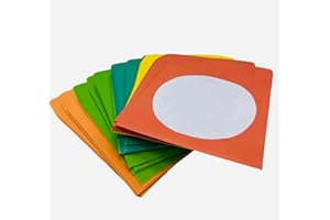 DragonTrading® CD- / DVD-Hüllen, bunt, mit Fenster und Lasche, 100 Stück