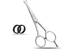 WISH BEAUTY,THE ROYAL ELEGANCE wishbeauty,Tijeras de peluquería para niños, tijeras de corte de pelo para niños, tijeras de peluquería profesionales para bebés (plata de 4.5 pulgadas lisas)