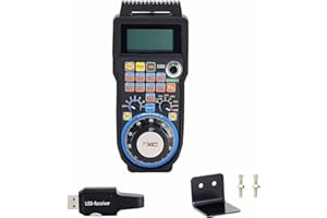 CNCTOPBAOS 4 Axis 6 Axis USB Mach3 Wireless Handwheel Controller Remote Hand Control CNC Handwheel Manual Pulse Generator for CNC Lathe Engraving Milling Machine (WHB04B) (4 Axis)